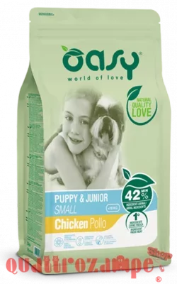 Oasy Dog Puppy Junior Small Pollo 1 kg Crocchette Per Cani