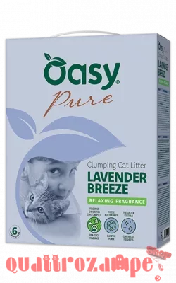 Oasy Lettiera Pure Clean Lavender Breeze 10 LT Profumata alla Lavanda Per Gatti