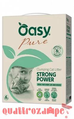 Oasy Lettiera Pure Strong Power 6 LT Agglomerante Con Delicata Profumazione Per Gatti