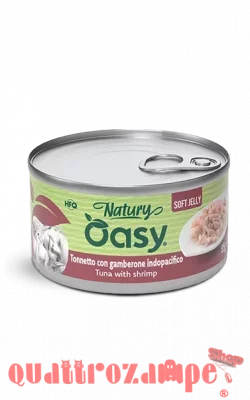 Oasy Natury Cat Soft Jelly Tonno Con Gamberone Indopacifico 85 gr Umido Per Gatti