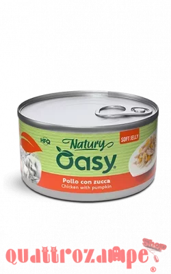 Oasy Cat Natury Soft Jelly Pollo Con Zucca Lattina 150 gr Umido Per Gatti