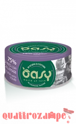 Oasy More Love Tonno Con Calamari Lattina 70 gr Per Gatti