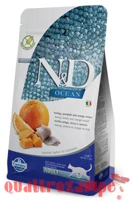 Farmina N/d Pumpkin Grain Free Ocean Adult Aringa Zucca e Arancia 5 kg Per Gatti