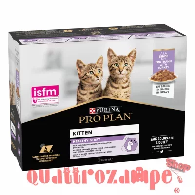 Purina Pro Plan Cat Multipack Kitten Tacchino in Salsa 10X85 Gr Bustine Per Gattini