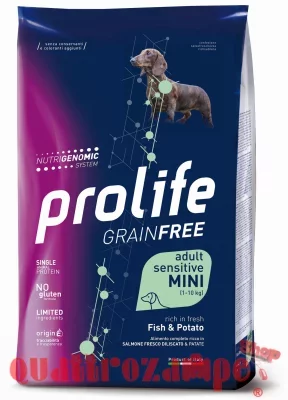 Prolife Dog Mini Adult Sensitive Pesce e Patate 7 kg Grain Free (Fish)