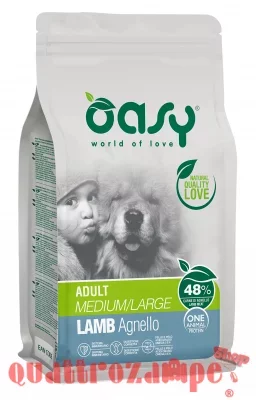 Oasy Dog Adult Medium Large Agnello 12 kg Monoproteico