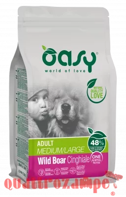 Oasy Dog Adult Medium Large Cinghiale 2,5 kg Crocchette Cane