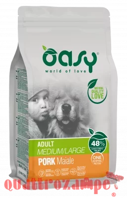 Oasy Dog Adult Medium Large Maiale 2,5 kg Monoproteico
