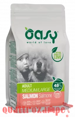 Oasy Dog Adult Medium Large Salmone 12 kg Monoproteico