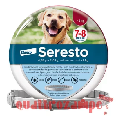 Collare Seresto per Cani oltre + 8 kg Antiparassitario