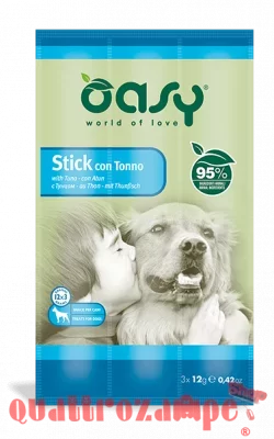 Snack Dog Oasy Stick 3 x 12 gr Tonno Per Cane