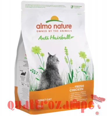 Almo Nature Anti Hairball Pollo 2 kg Crocchette per gatto