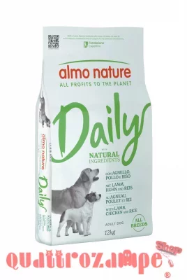 Almo Nature Daily Medium Large Adult Dog 12 kg Agnello Pollo e Riso per cani