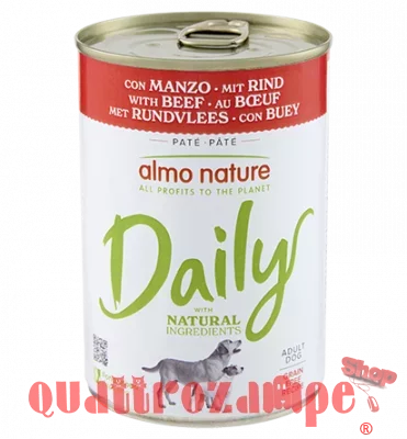 Almo Nature Barattolo Daily Menu Manzo 400 gr Cane