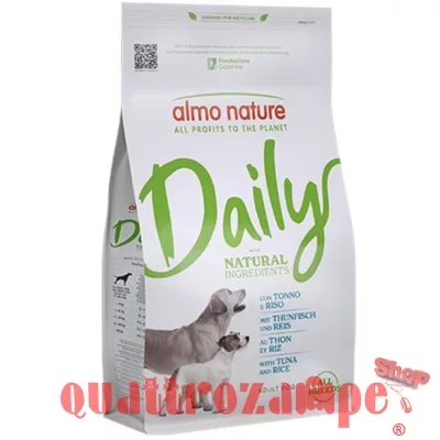 Almo Nature Daily Natural All Breeds Adult Dog Tonno e Riso 12 kg Crocchette Per Cani