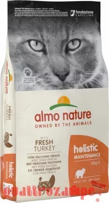 Almo Nature Holistic Maintenance Tacchino Fresco 400 gr Crocchette Gatti
