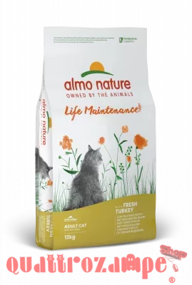 Almo Nature Holistic Maitenance Tacchino Fresco Cat 12 kg Crocchette Gatti