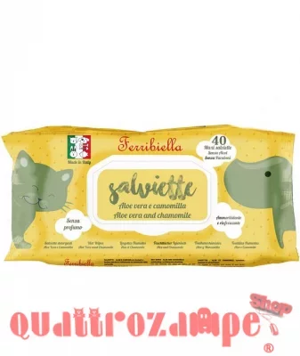 Ferribiella 40 Salviette Detergenti Aloe Vera e Camomilla