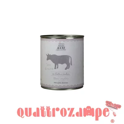 Barf Dr. Clauder's Menu Completo Trito Manzo 800 gr Umido Per Cane