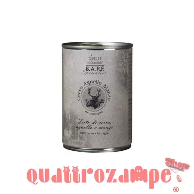 Barf Dr. Clauder's Trito Cervo Agnello e Manzo 400 gr Umido Per Cane e Gatto
