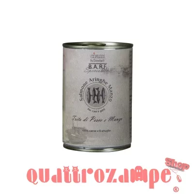 Barf Dr. Clauder's Trito Pesce e Manzo 400 gr Umido Per Cane e Gatto