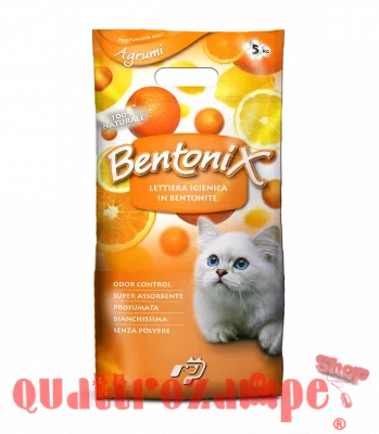 Lettiera Agglomerante Bentonix Agrumi 5 kg Bentonite per Gatto