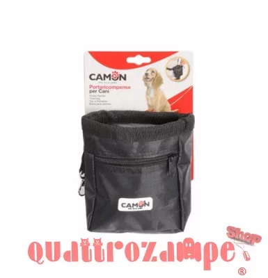Camon Porta ricompense oxford con cintura e porta sacchetti 14x6x12cm per Cani