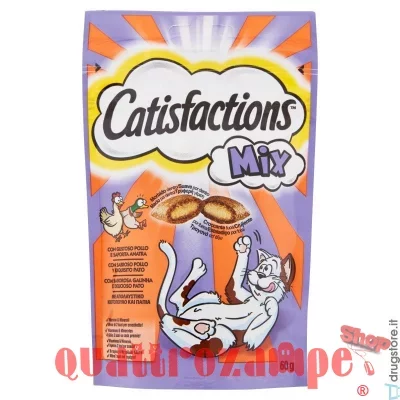 Catisfactions Mix Snack Per Gatti 60 gr Pollo e Anatra