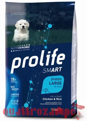 Prolife Dog Smart Puppy Large Pollo e Riso 10 kg Crocchette Per Cuccioli