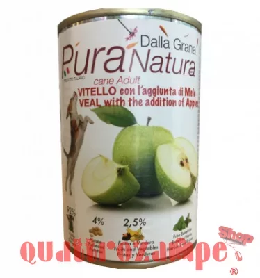 Dalla Grana Pura Natura Vitello e Mela 400 gr Per Cane Adulto