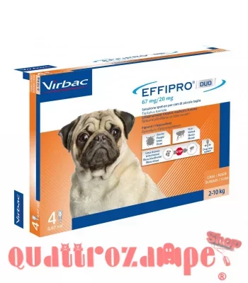 Virbac Effipro Duo Spot-on 2 - 10 kg 4 Pipette Cane