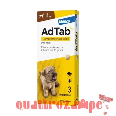 Elanco AdTab Per Cani da 1,3 a 2,5 Kg 3 Compresse 56 Mg