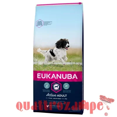 Eukanuba Active Adult Medium Breed Pollo 12 kg (ex formato 15 kg)