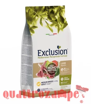 Exclusion Mediterraneo Adult Medium Breed Agnello 12 Kg Lamb