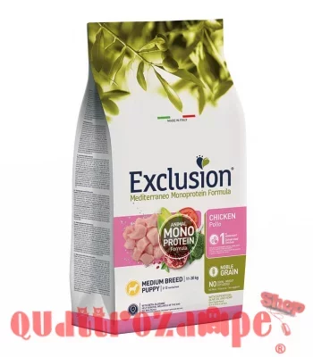 Exclusion Mediterraneo Puppy Medium Breed Pollo 12 Kg
