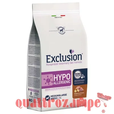 Exclusion Diet Hypoallergenic Rabbit & Potato 12 kg Coniglio e Patate Per Cane