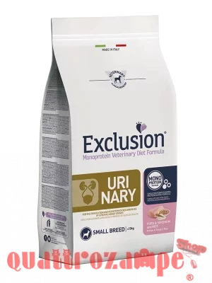 Exclusion Diet Small Urinary Maiale Sorgo Riso 2 kg Per Cani