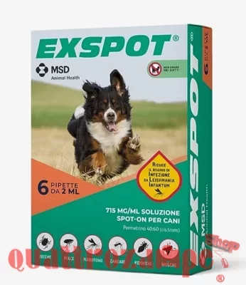 MSD Exspot 6 Pipette 2 ml Antiparassitario Per Cani