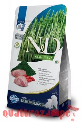 Farmina ND Agnello Spirulina Puppy Medium Maxi 7 kg Alimento Cani