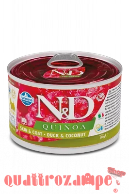Farmina N/D Quinoa Dog Mini Adult Skin Coat Anatra e Cocco 140 Gr Cane