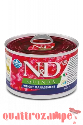 Farmina N/D Umido Quinoa Dog Mini Adult Weight Management 140 Gr Cane