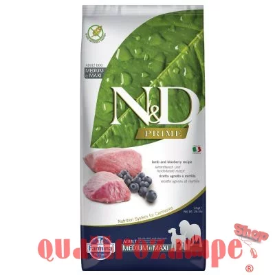 Farmina N/D Prime Grain Free Adult Medium Maxi Agnello e Mirtillo 2,5 kg Per Cani