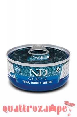 Farmina N&D Ocean 70 gr Tonno Calamaro e Gamberetti Umido Gatto