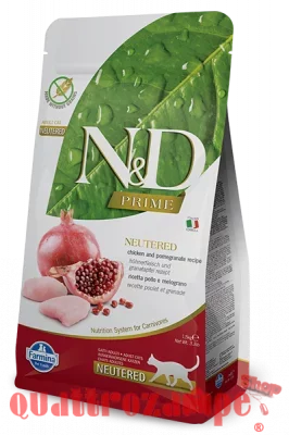 Farmina N/d Prime Grain Free Neutered Pollo e Melograno 5 kg Per Gatti Sterilizzati