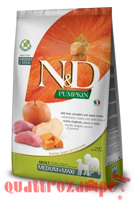 Farmina N/D Pumpkin Adult Medium Maxi Cinghiale Zucca Mela 2,5 kg Cani