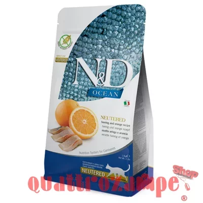 Farmina N/d Grain Free Ocean Adult Neutered Aringa e Arancia 300 gr Per Gatti NOVITA