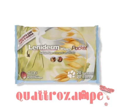 Icf Leniderm Wipes Pocket 40 Salviette Per Cani e Gatti