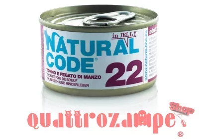 Natural Code Jelly 22 Tonno Fegato di Manzo 85 gr Per Gatti