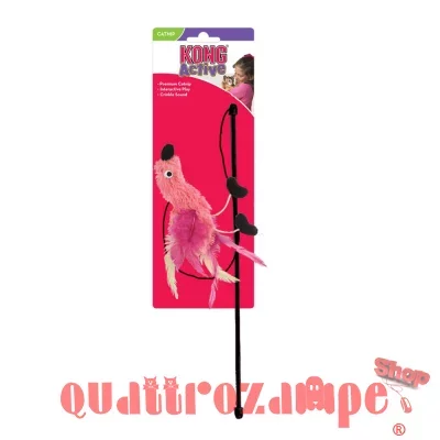 Kong Cat Bacchetta Feather Teaser 47 cm Gioco Per Gatti