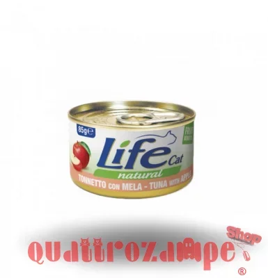 Life Cat Natural Tonno Con Mela 85 gr Scatoletta Gatti